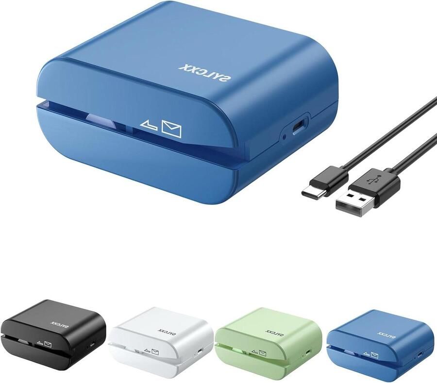 Elektrische Briefopener Post Opener Snel Post Openen Oplaadbaar Met USB Compact Ontwerp Blauw