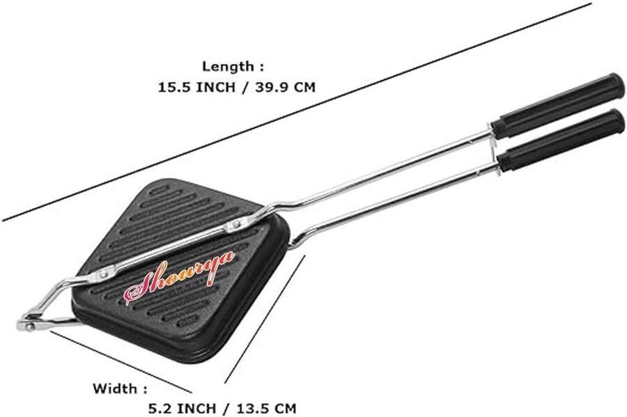 Elektrische Broodrooster en Sandwichmaker met Antiaanbaklaag voor Tosti's en Grillen