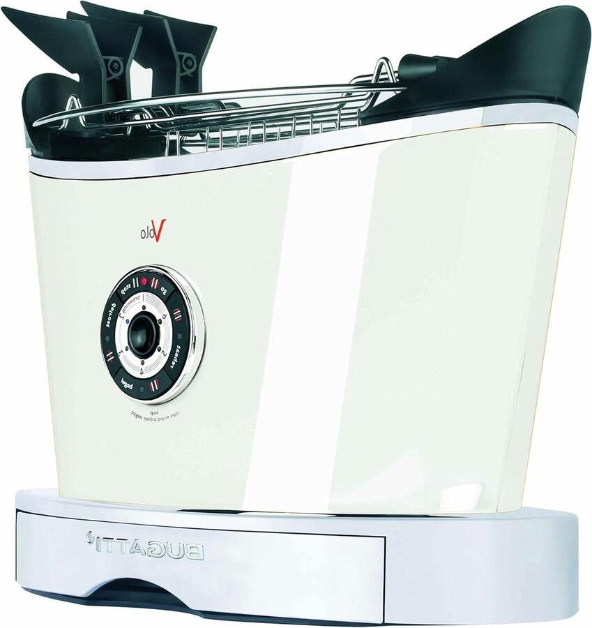 Elektrische Broodrooster Toast Apparaat Brood Roosteren Gemotoriseerd Lift Systeem 2 Sleuven Wit