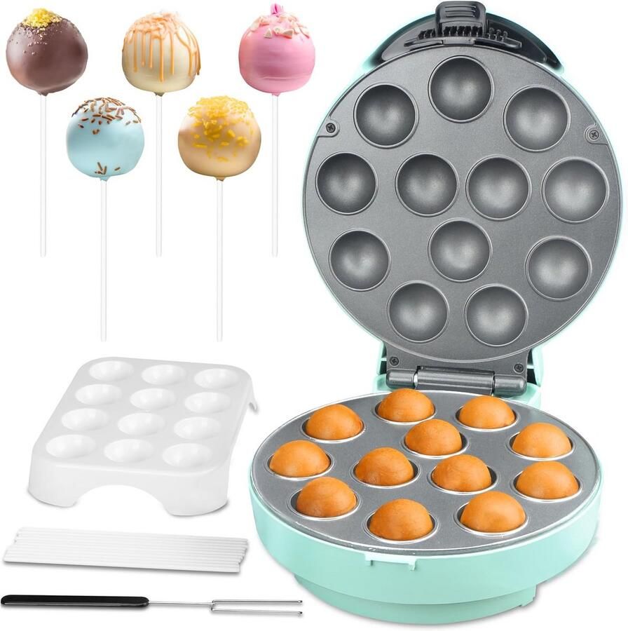 Elektrische Cake Pop Maker voor 12 Stuks Inclusief Standaard en Gereedschap Snel en Eenvoudig
