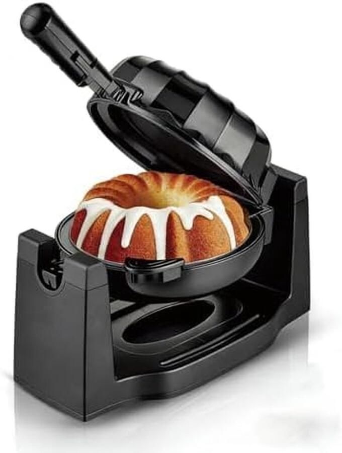 Elektrische Cakemaker Mini Cake Machine Thuis Bakken Antiaanbaklaag 25 cm Diameter Zwart