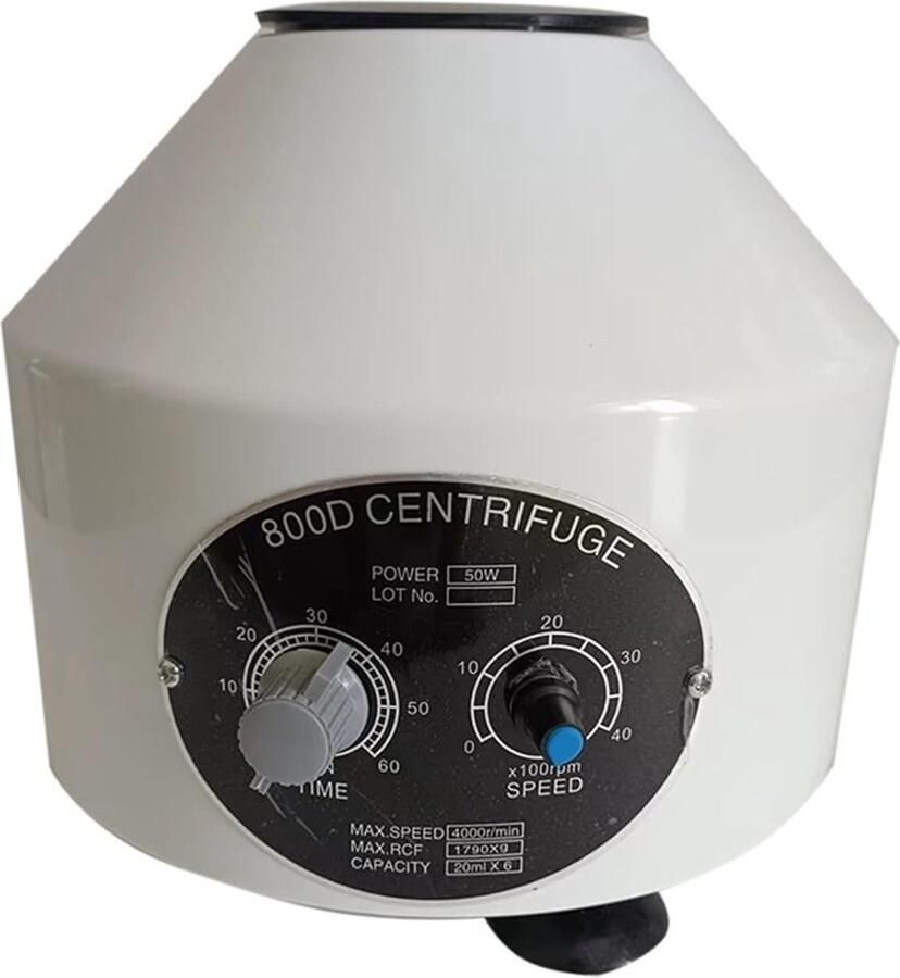 Elektrische Centrifuge Laboratorium Apparaat Monster Scheiding Compact Ontwerp 6x20ml Rotor Grijs