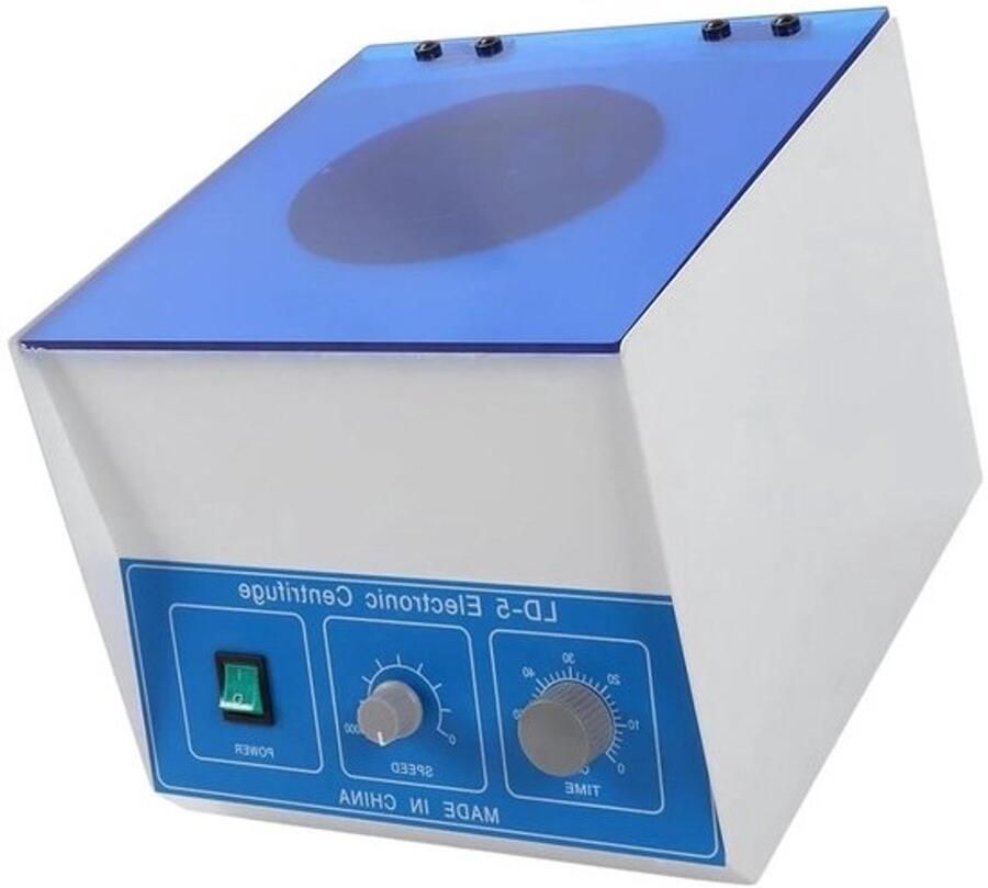Elektrische centrifuge laboratoriumapparaat voor het scheiden van monsters met precieze bediening 6 x 50 ml grijs
