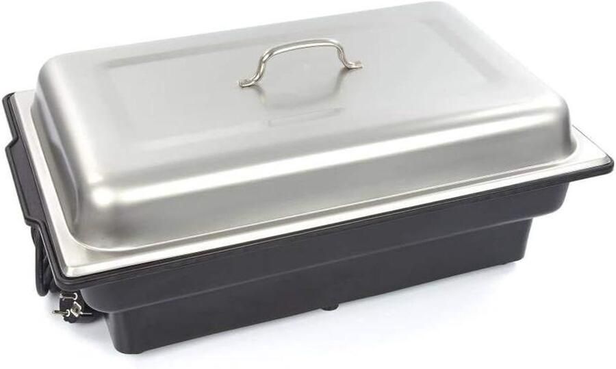 Elektrische Chafing Dish Warmhoudbak Bain Marie Buffet Warmhouden Verstelbare Temperatuur 85 Liter Zilver