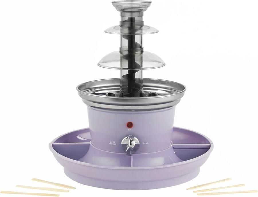 Elektrische Chocoladefontein 3 Lagen met 100 Spiesjes – Ideaal voor Feestjes en Dips