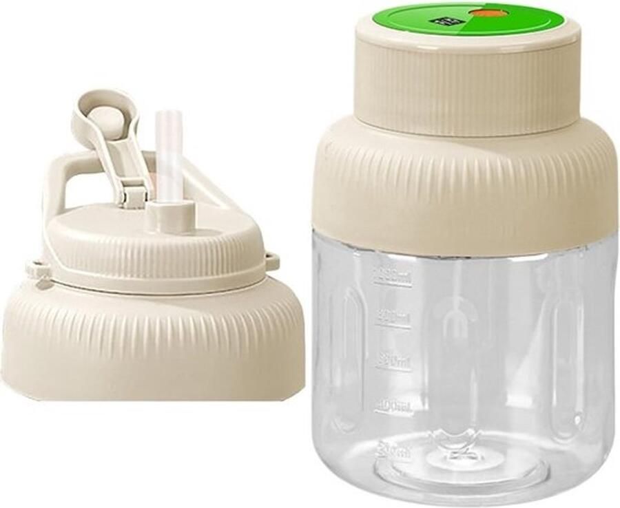 Elektrische Citroenpers Fruitpers Beker Sap Bereiden Oplaadbaar Snoerloos 1300ml Capaciteit Romig