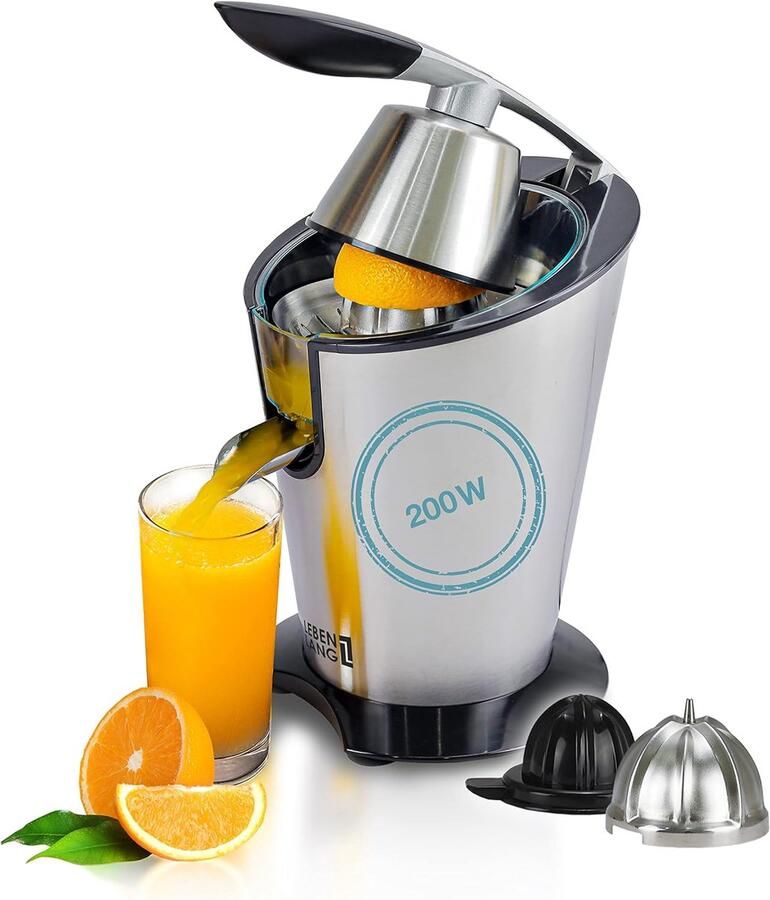 Elektrische Citruspers 600W Roestvrijstalen Kegel Hoog Rendement voor Sinaasappels en Citroenen