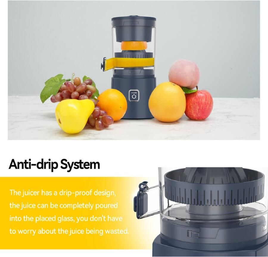 Elektrische citruspers Automatische sinaasappel- citroenpers voor thuisgebruik