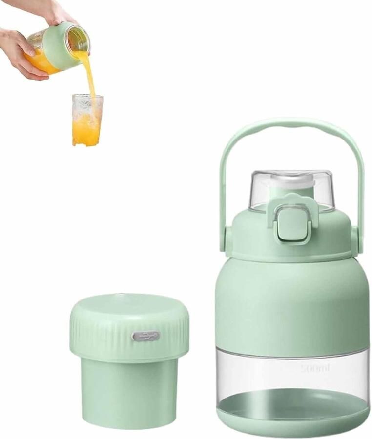 Elektrische Citruspers Draagbare Sapcentrifuge Vers Sap Maken Oplaadbaar Draadloos 28 oz Capaciteit Fruit Groen