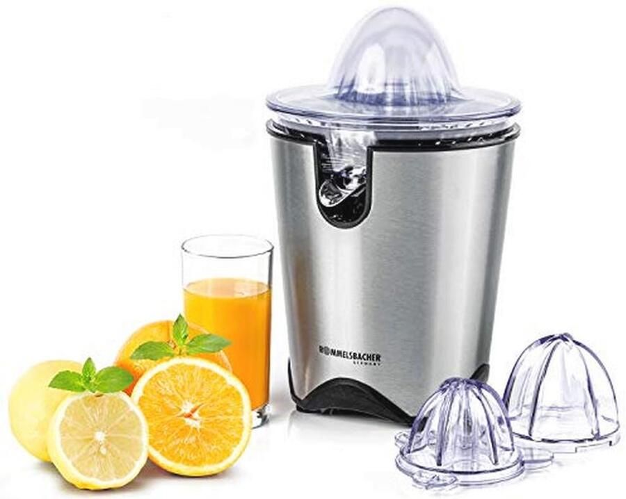 Elektrische Citruspers met 2 Perskegels en RVS