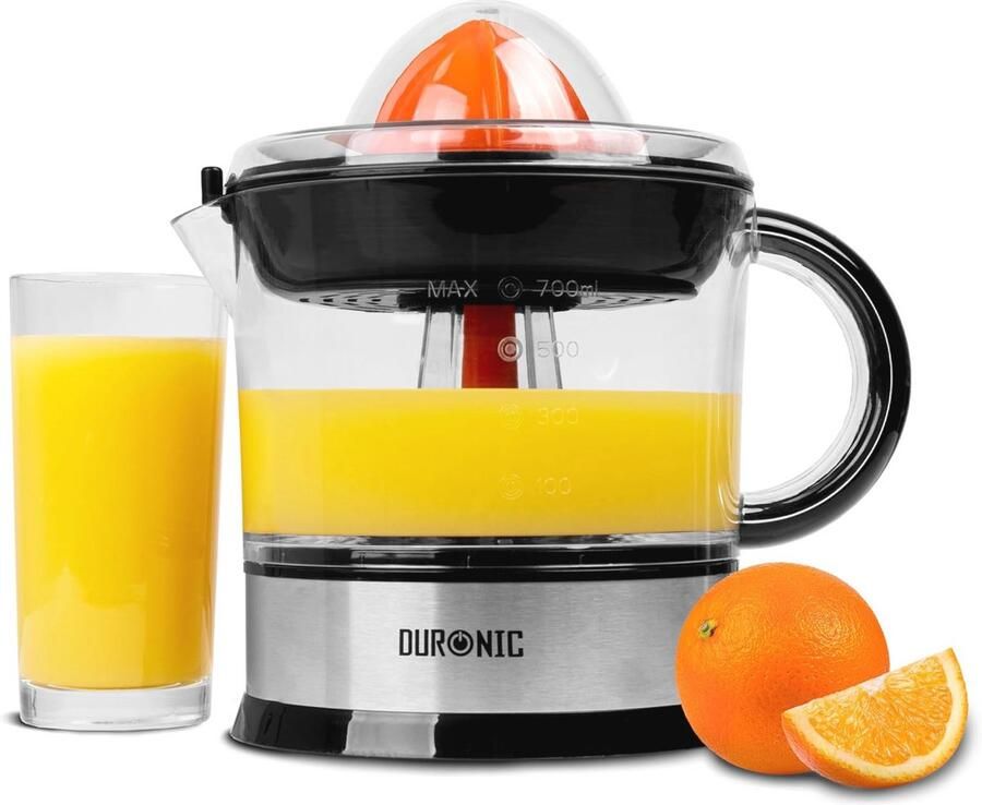 Elektrische Citruspers met 700ml Capaciteit en Dubbele Kegels voor Sinaasappels en Citroenen