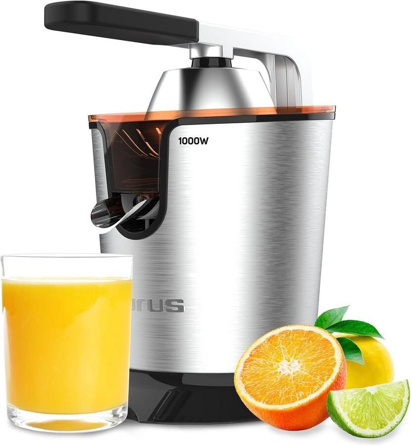 Elektrische Citruspers met Hefboom 1000W Geschikt voor alle Citrusvruchten met Pulpfilter en Eenvoudige Reiniging