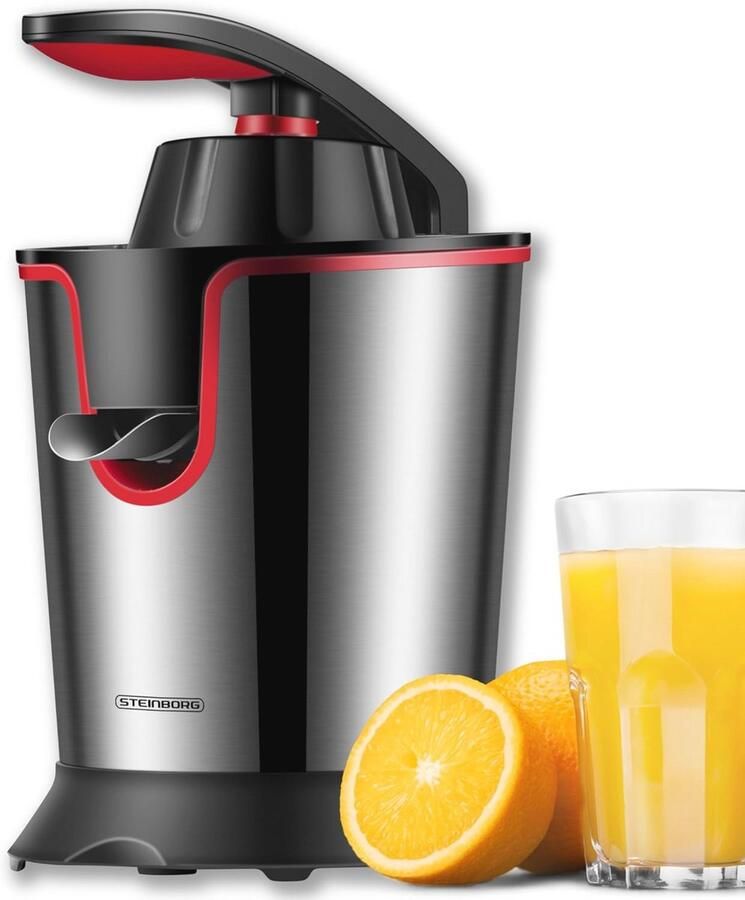 Elektrische Citruspers met Roestvrijstalen Zeef en Auto-Start-Stopfunctie