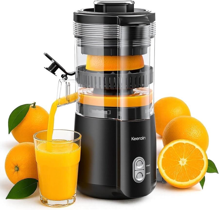 Elektrische Citruspers RVS Volledig Automatisch Stil en Compact Voor Sinaasappelen en Citroenen
