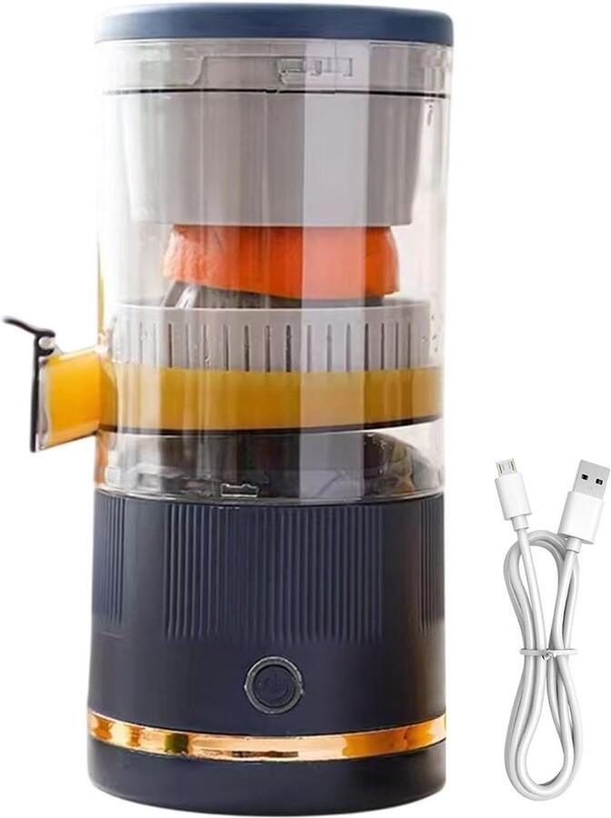 Automatische Sapcentrifuge Elektrische Citruspers Vers Sap Maken Automatische Scheiding 23.7 x 11.5 cm Blauw