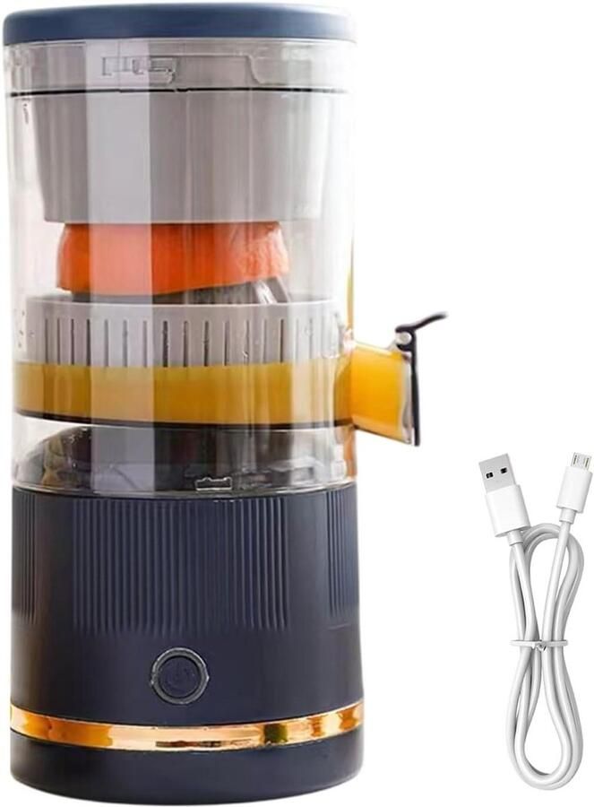 Elektrische citruspers Sapcentrifuge Vers sap maken Automatische scheiding 11 x 235 cm Blauw