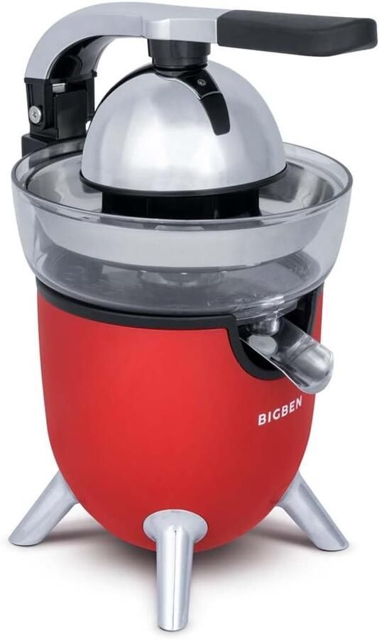 Elektrische Citruspers Sapcentrifuge Vers Sap Maken Dubbele Opzetkegels 100 Watt Rood