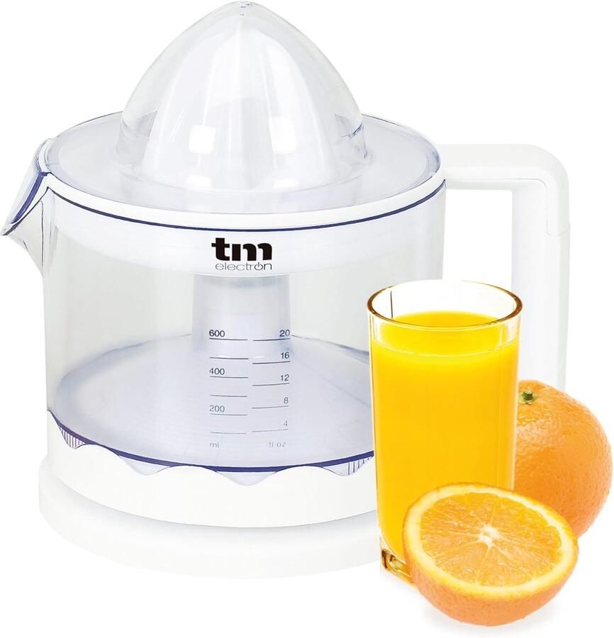 Elektrische citruspers Sapcentrifuge Vers sap maken Pulpregelaar instelbaar 19x17x16 cm Wit