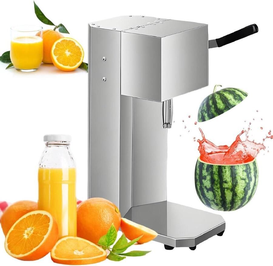 Elektrische Citruspers Sapcentrifuge Vruchten Vers Sap Maken Drie Bladkoppen 18x30x46 cm Zilver