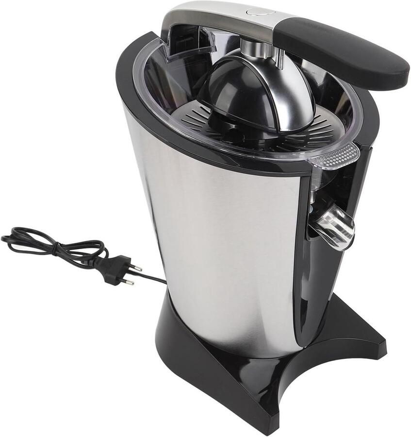 Elektrische Citruspers Sinaasappelpers Citroenpers Vers Sap Maken Hoogefficiënte Extractie 24x21x31 cm Zilver