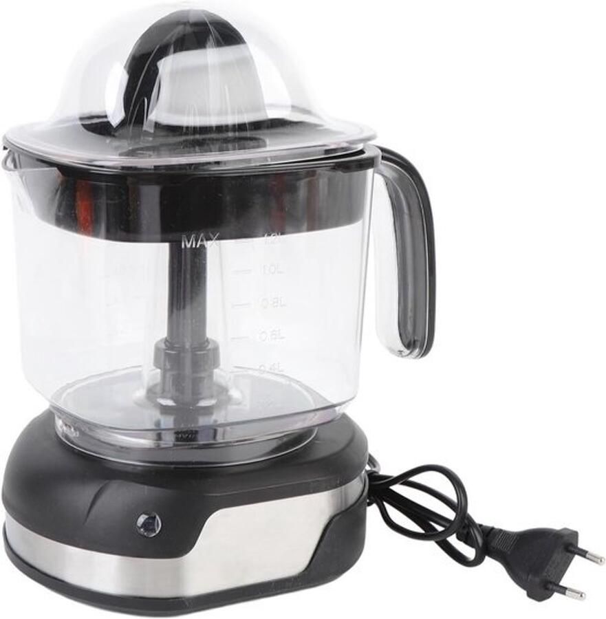Elektrische Citruspers Sinaasappelpers Juicer Gezinsgebruik Keuken Royale Capaciteit 1200ml 25x22x15 cm Zwart