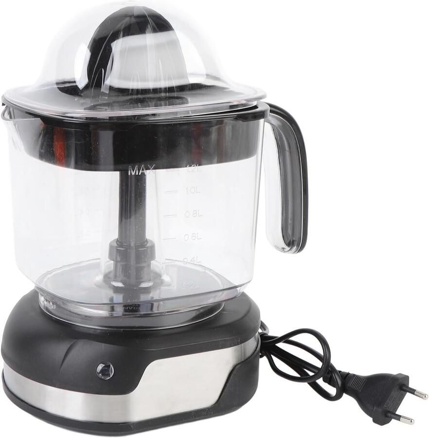 Elektrische Citruspers Sinaasappelpers Juicer Gezinsgebruik Keuken Royale Capaciteit 1200ml 25x22x15 cm Zwart
