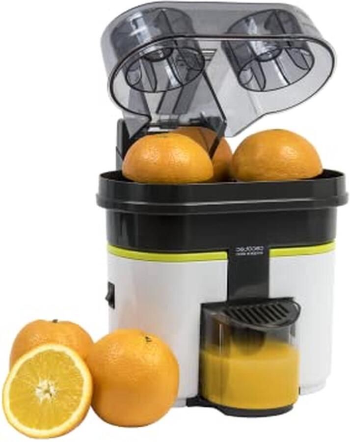 Elektrische Citroenpers Sapcentrifuge Vers sap maken Dubbel persconus 500 ml Zwart