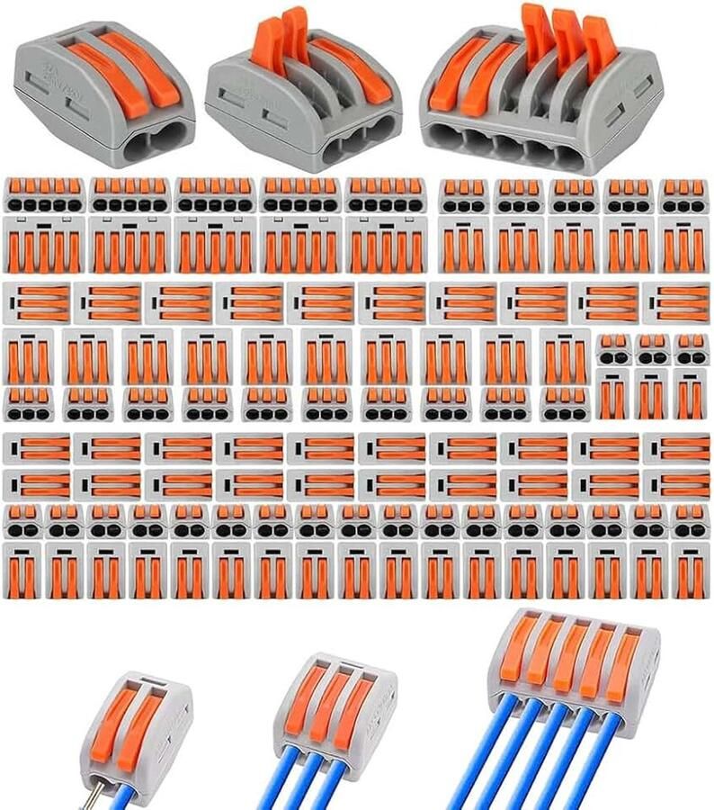 Elektrische connectorblokken aansluitklemmen elektrische connectoren met bedieningshendel snelle elektrische connector 2 3 5 gaten ingangen