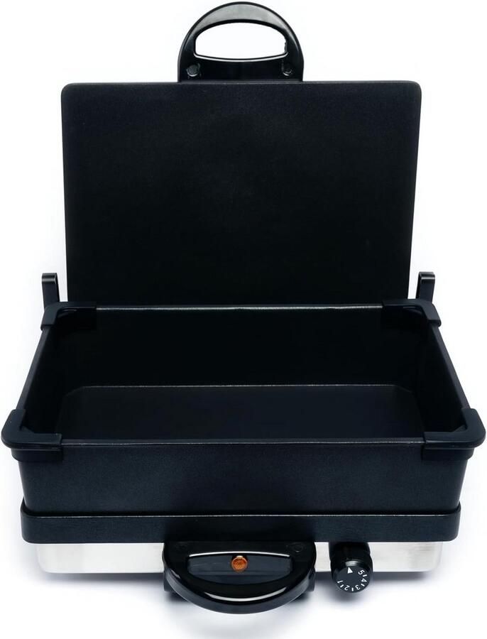 Elektrische Contactgrill Multifunctionele Grill Veelzijdig Koken Inclusief Braadpan 2000 Watt Zilver