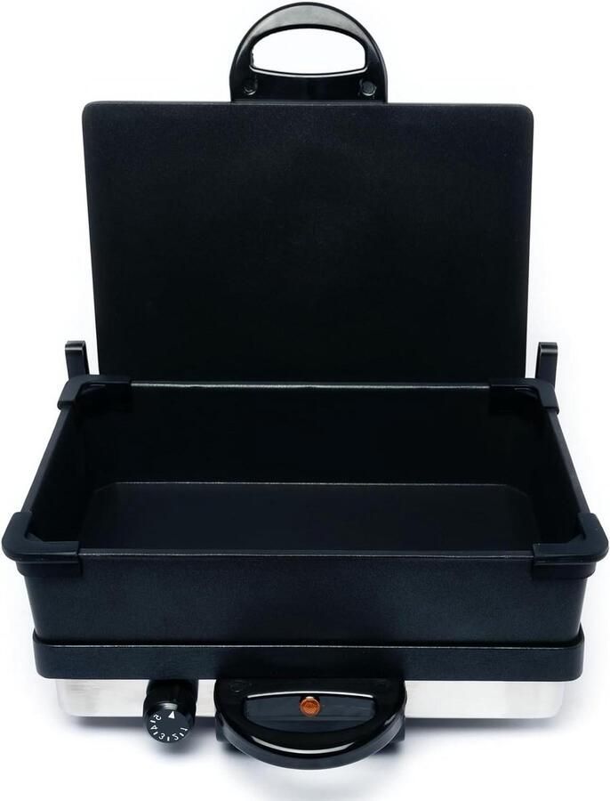 Elektrische Contactgrill Multifunctionele Pan Veelzijdig Koken Inclusief Braadpan 2000 Watt Zilver