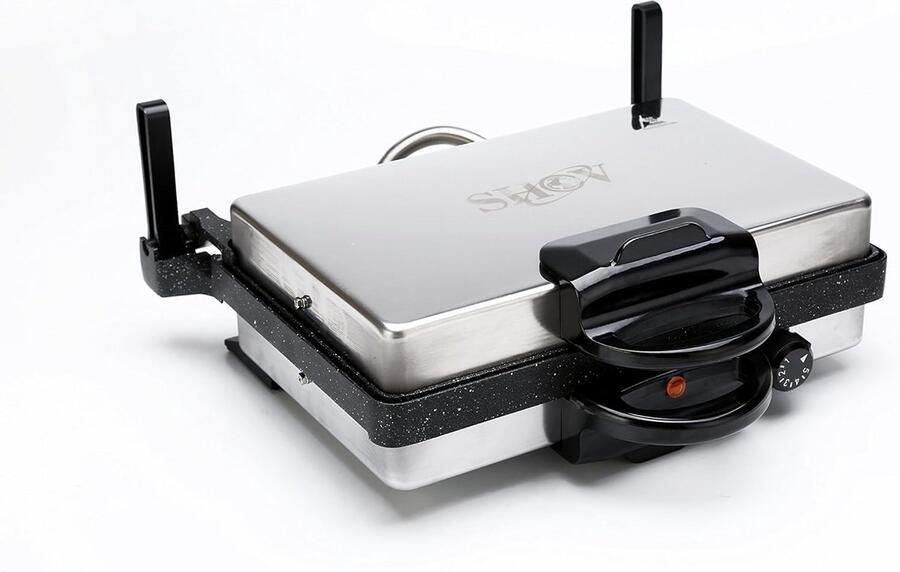 Elektrische Contactgrill Pan Multifunctionele Tafelgrill met Graniet of Teflon Platen