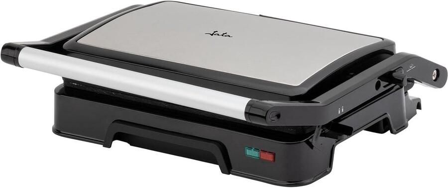 Elektrische Contactgrill Ribbelplaat Grill Gezond Koken 180 Graden Open 23 Bij 14.5 cm Zwart