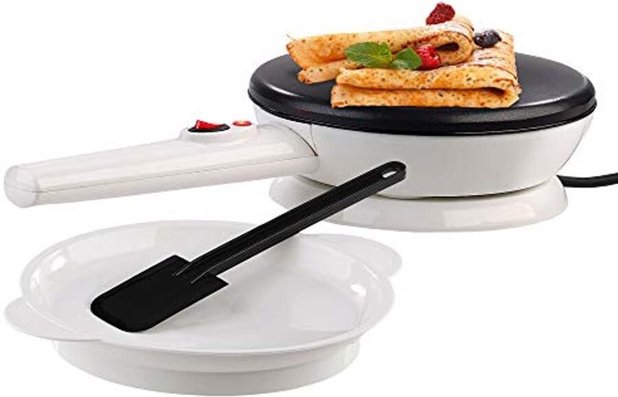 Elektrische Crêpe Maker met Afneembare Pan en Antiaanbaklaag