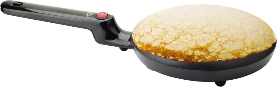 Elektrische Crêpe Maker Pannenkoekenplaat Snelle Crêpes Maken Krachtige 900 Watt 34x17x18 cm Zwart