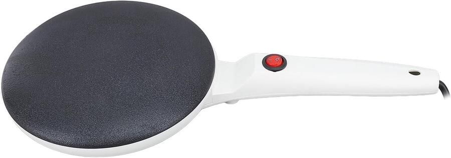 Elektrische Crêpemachine Pannenkoekenmaker Crêpepan Ontbijt Maken Automatische Temperatuurregeling 20 cm Zwart