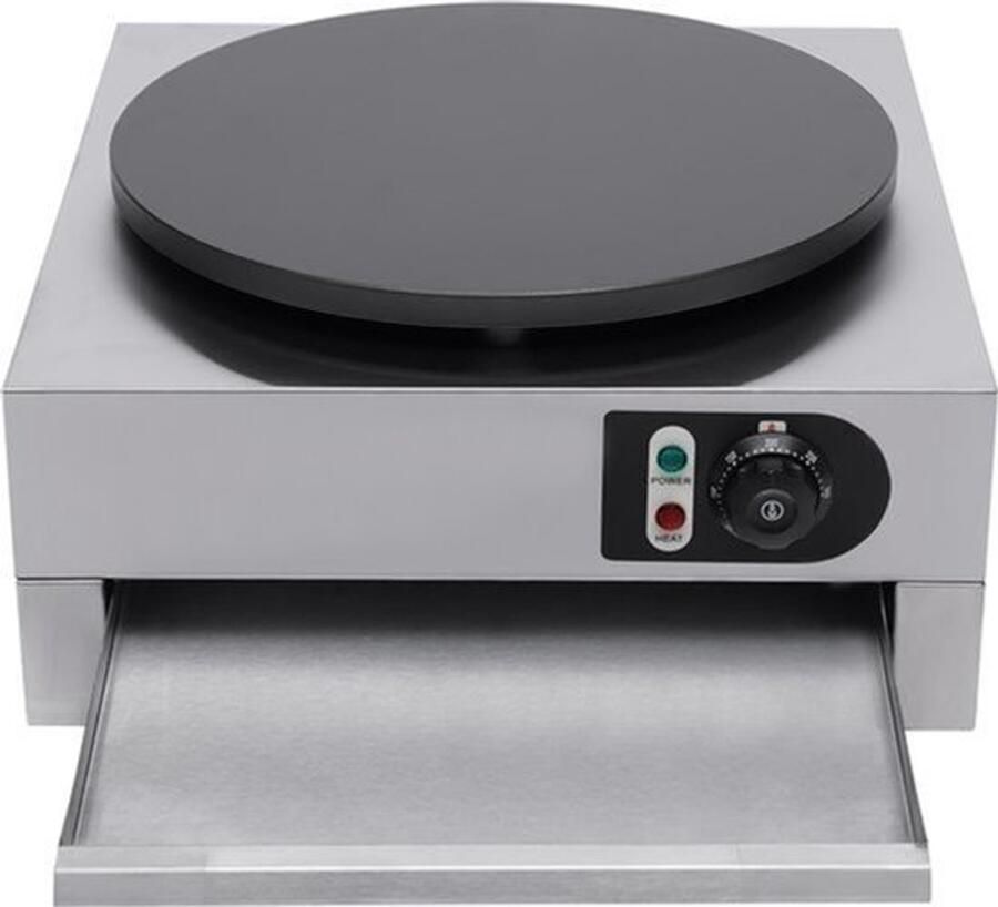 Elektrische Crêpemaker 3000 W 15.75 Inch Diameter Antiaanbaklaag Instelbare Temperatuur Voor Pannenkoeken En Meer