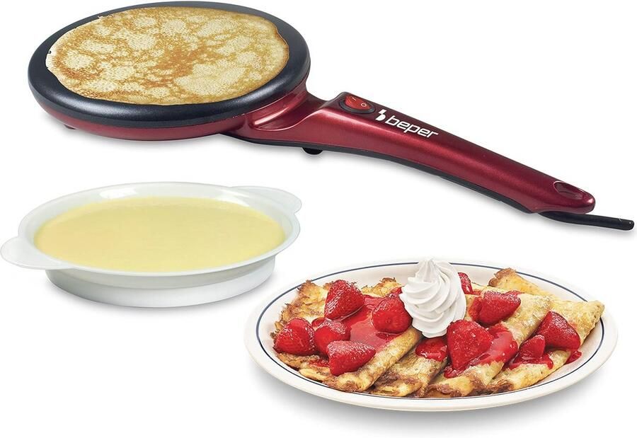Elektrische Crêpemaker 800W Antiaanbakplaat Ideaal voor Zoete en Hartige Snacks
