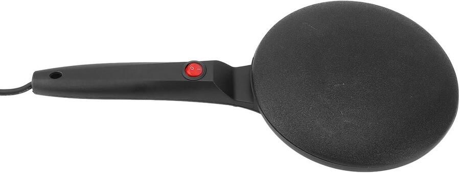 Elektrische Crêpemaker Pannenkoekenmaker Tortilla Snel Ontbijt Maken Automatische Temperatuurregeling 20cm Kookoppervlak Zwart