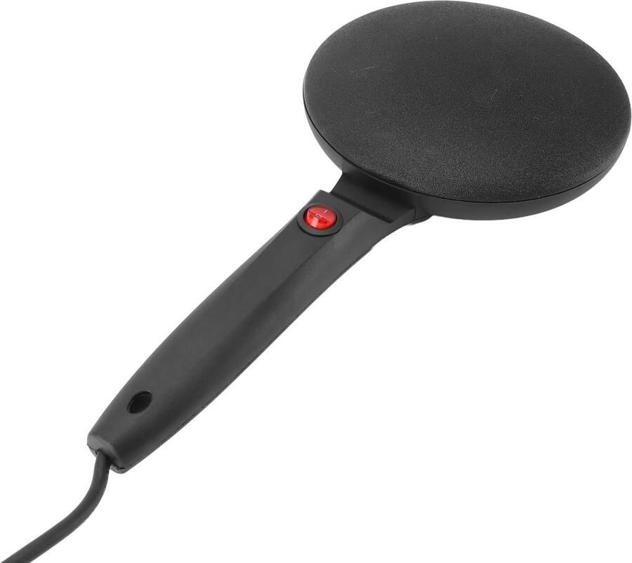 Elektrische Crêpemaker Pannenkoekenpan Snel Ontbijt Automatische Temperatuurregeling 20 cm Diameter Zwart