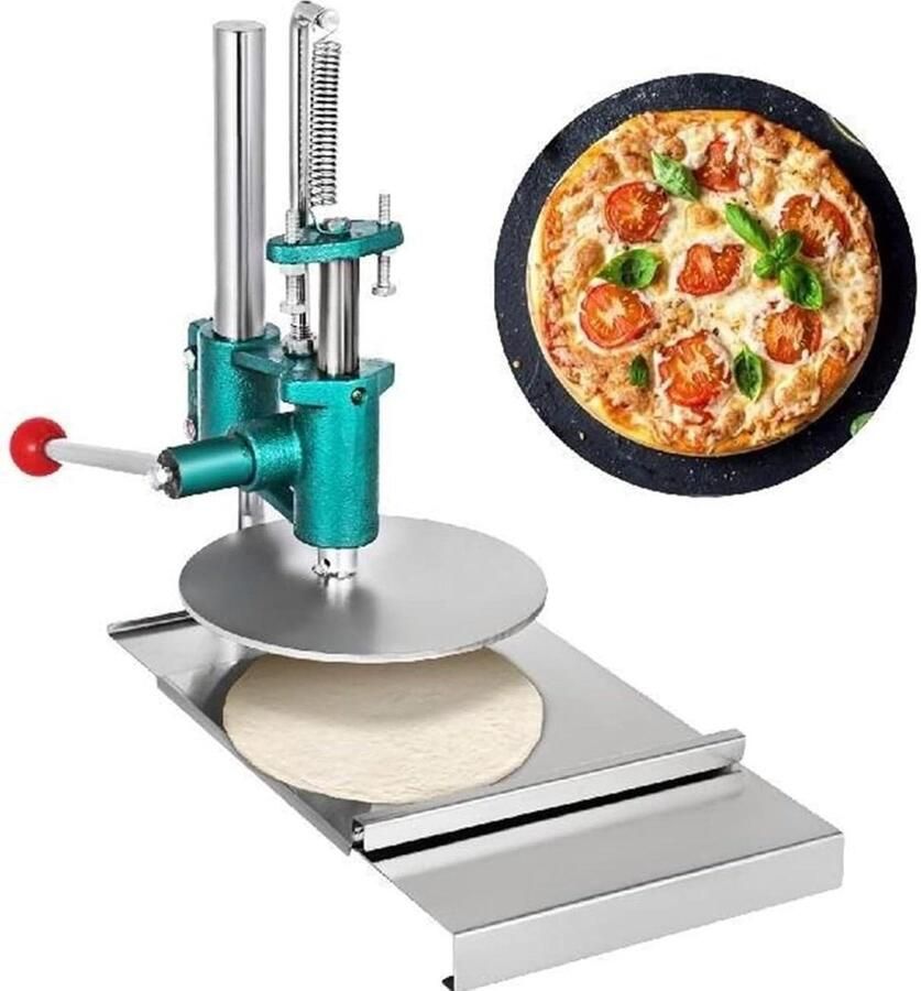 Elektrische Deeg Pers Pizzadeeg Maker Pasta Roller Uniform Deeg Maken Verstelbare Diktecontrole 12-16 cm Plaatdiameter