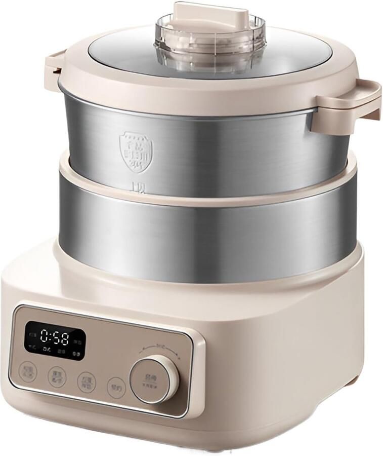 Elektrische Deegmaker Automatische Mixer Zelf Bakken Constante Temperatuur 5 Liter Wit