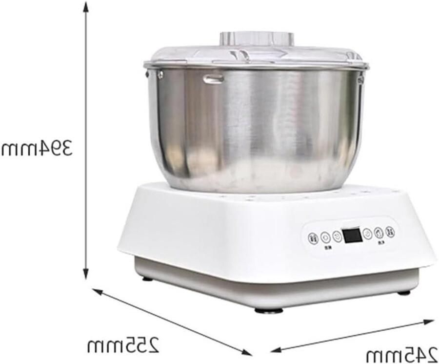 Elektrische Deegmaker Keukenmachine Kneedmachine Zelf Brood Maken Thermostatische Fermentatie 5L Capaciteit Zilver