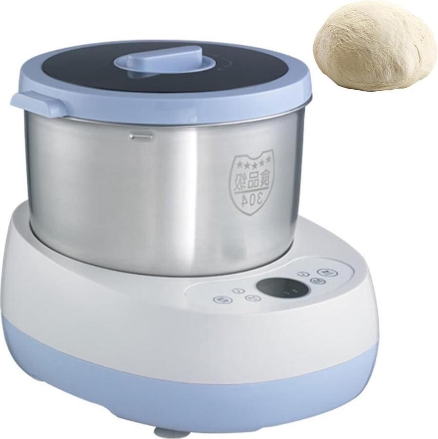 Elektrische Deegmixer Deegkneedmachine Spiraalmixer Brood Bakken Intelligent Kneedprogramma 5 Liter Zilver