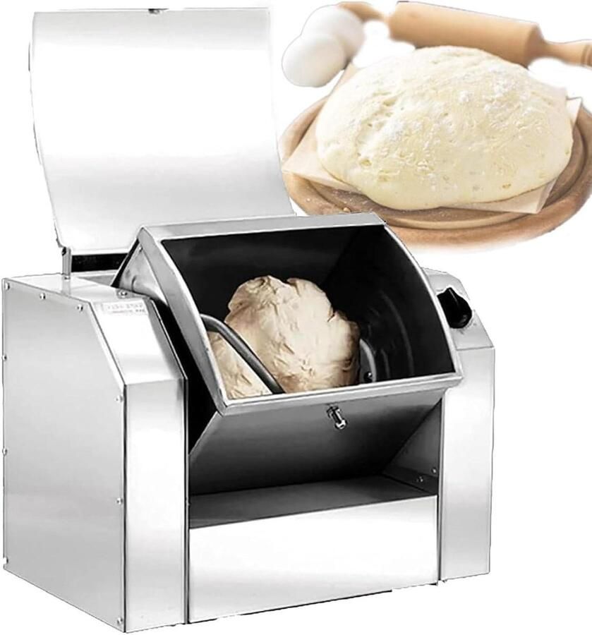 Elektrische Deegmixer Keukenmachine Bakken Professioneel Bakken 90 Graden Kantelfunctie 3 kg Zilver