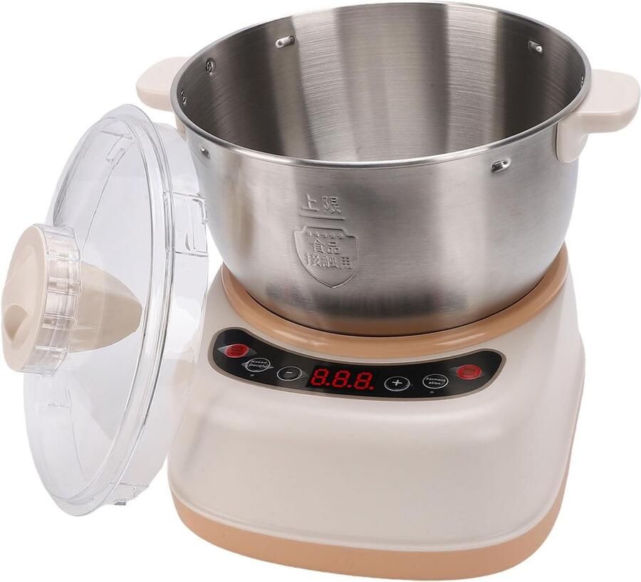 Elektrische Deegmixer Keukenmachine Brood Bakken Met Fermentatie 5 Liter Kom Zilver