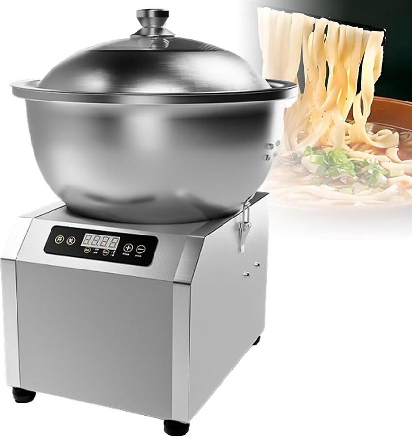 Elektrische Deegmixer Keukenmachine Kneedmachine Brood Bakken Dubbele Rotatie Kneedtechnologie 8kg Capaciteit Zilver