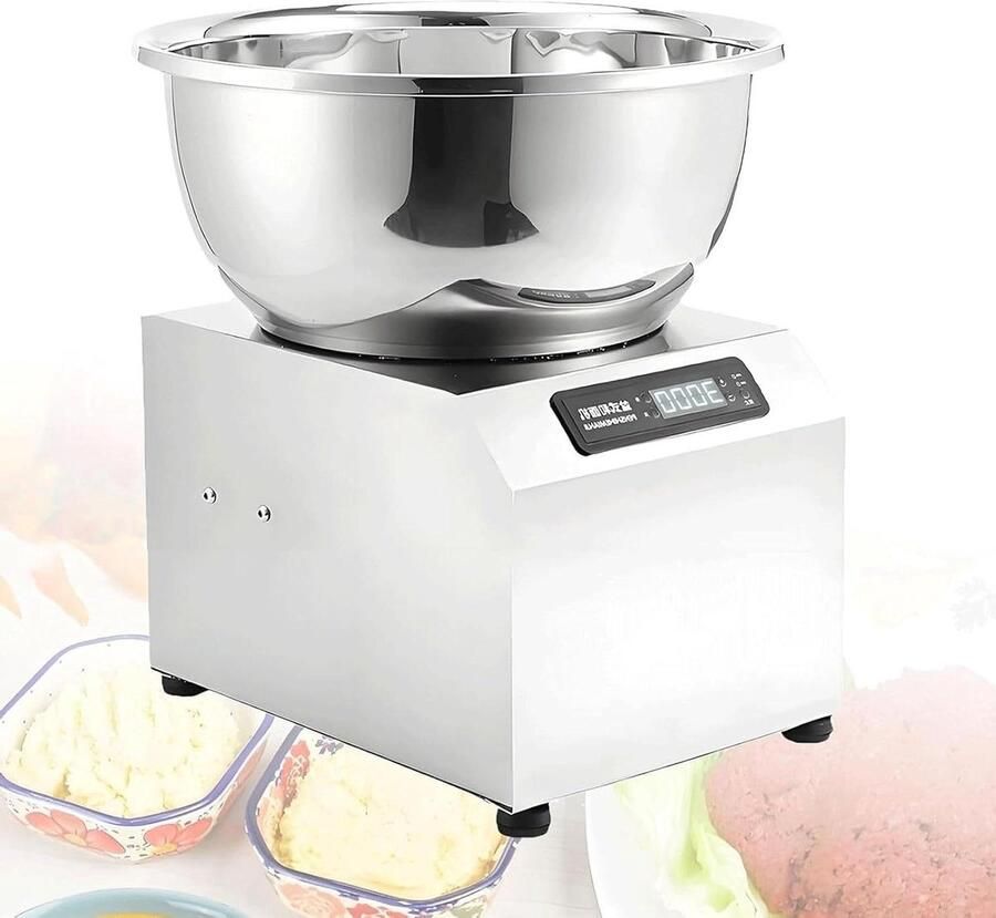 Elektrische Deegmixer Keukenmachine Professioneel Bakken Dubbele Rotatie Modus 5 8kg Capaciteit Zilver