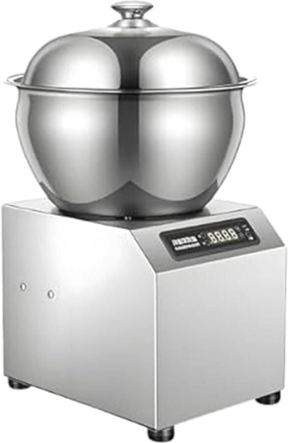 Elektrische Deegmixer Keukenmixer Broodmixer Deeg Kneden Constante Temperatuur Verwarming 5L Kom Zilver