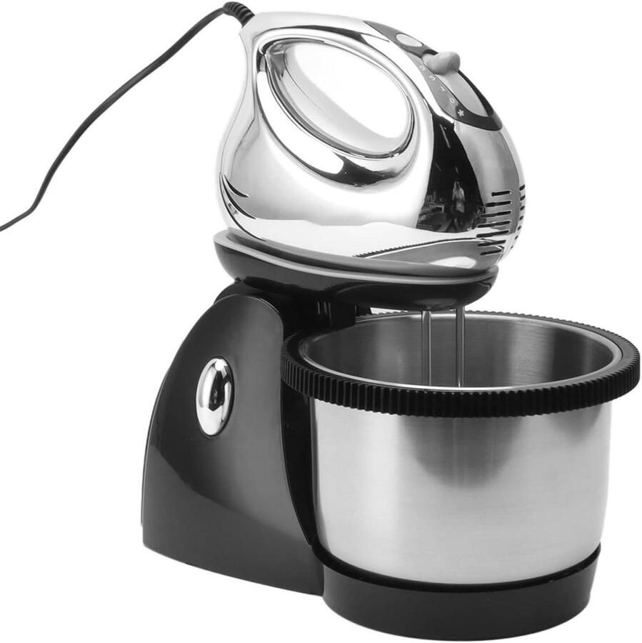 Elektrische Deegmixer Keukenmixer Gardemix Bakken en Mixen Roestvrij Staal 2.6 liter Wit