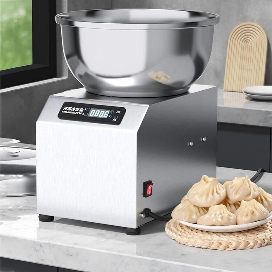 Elektrische Deegmixer Kneedmachine Keuken Brood Deeg Maken Krachtige 2200W Motor Tot 8kg Deeg Zilver